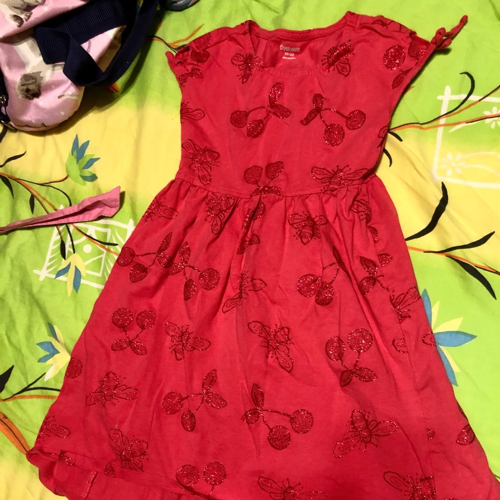 Beautiful cherry print hi-lo dress